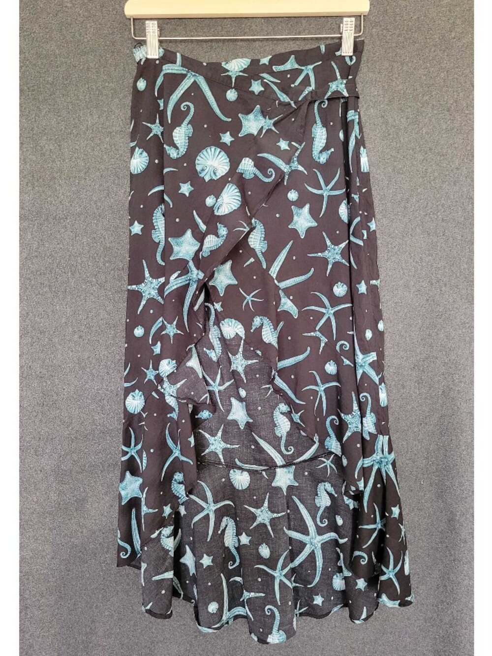 Aguabendita Deep Sea Wrap Maxi Beach Skirt XS